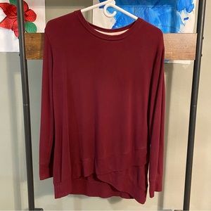 A New Day burgundy tunic length sweatshirt size M